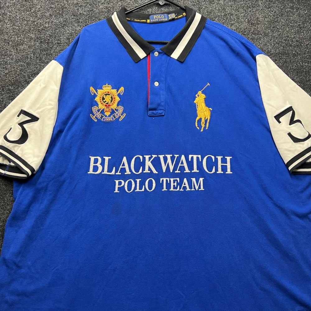 Vintage Polo Ralph Lauren Blackwatch Polo Team Shirt Big Pony 3XB Big & Tall